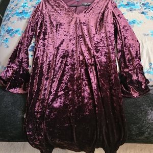 Crushed velvet dress